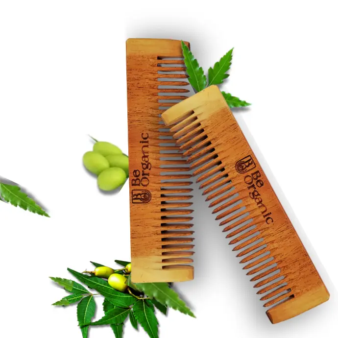 Neem Wood Pocket Comb for Detangling, Dandruff Control, For boys, kids, Men, Specially designed for small hairs.