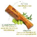 Oil Treated Pure Kacchi Neem Wooden Comb Combo of 2 - Handle Comb and Pocket Comb