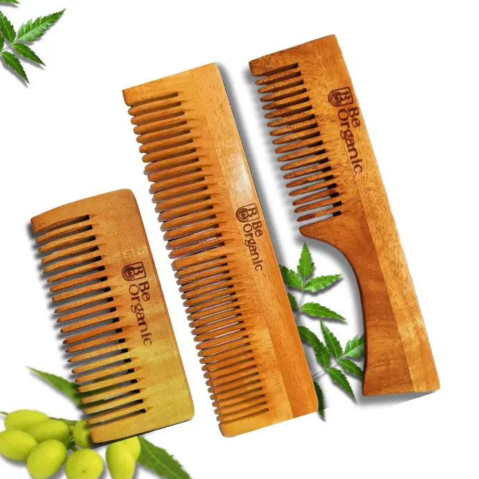 Oil Treated Neem Comb Combo of 3